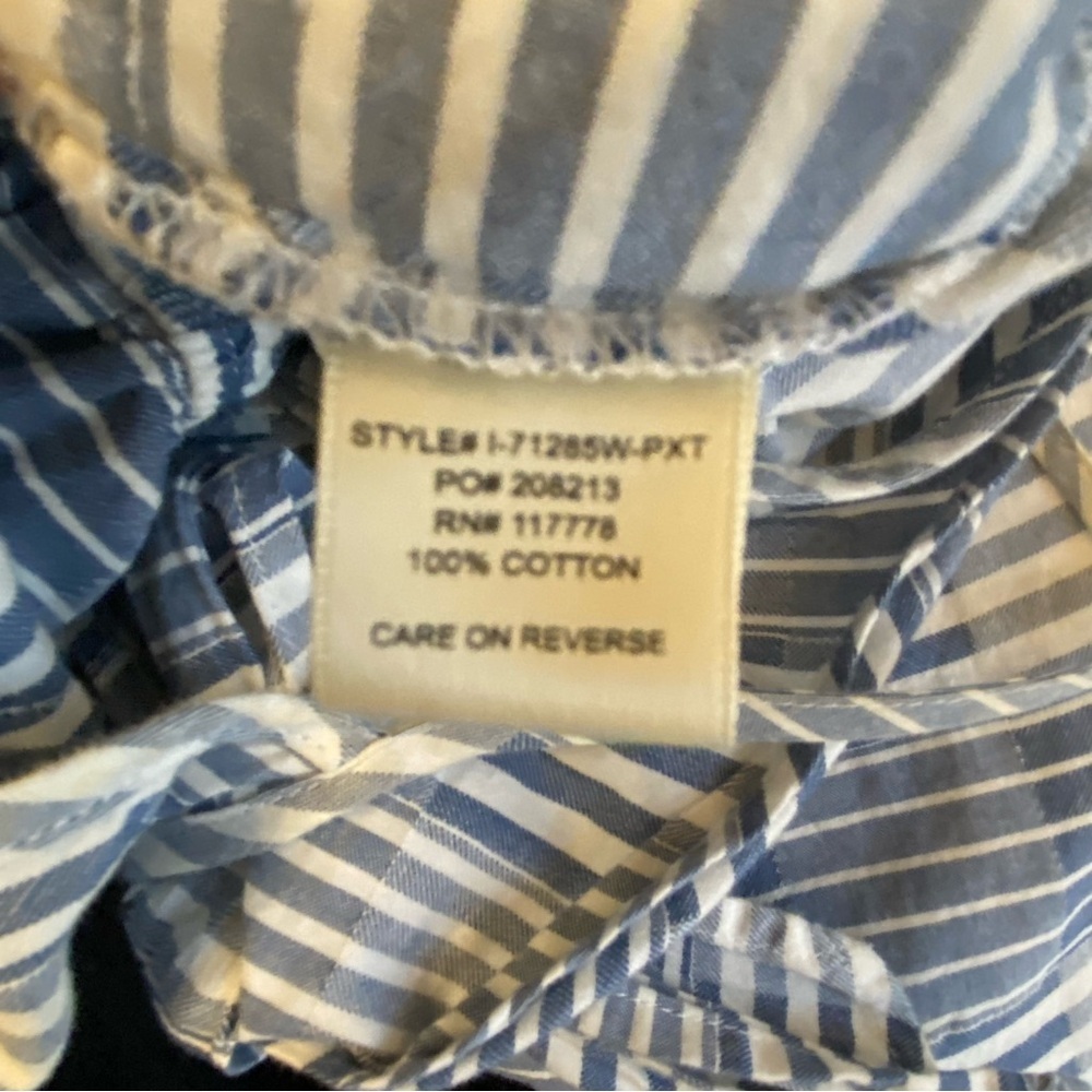 Lovestitch Wide Leg Striped Boho Romper Jumpsuit w/Front Tie Pockets 100% Cotton - Picture 13 of 15